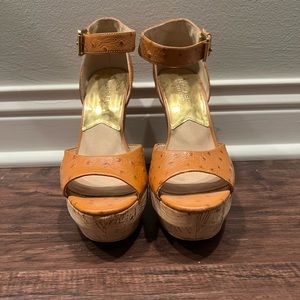 Michael Kors cork wedges